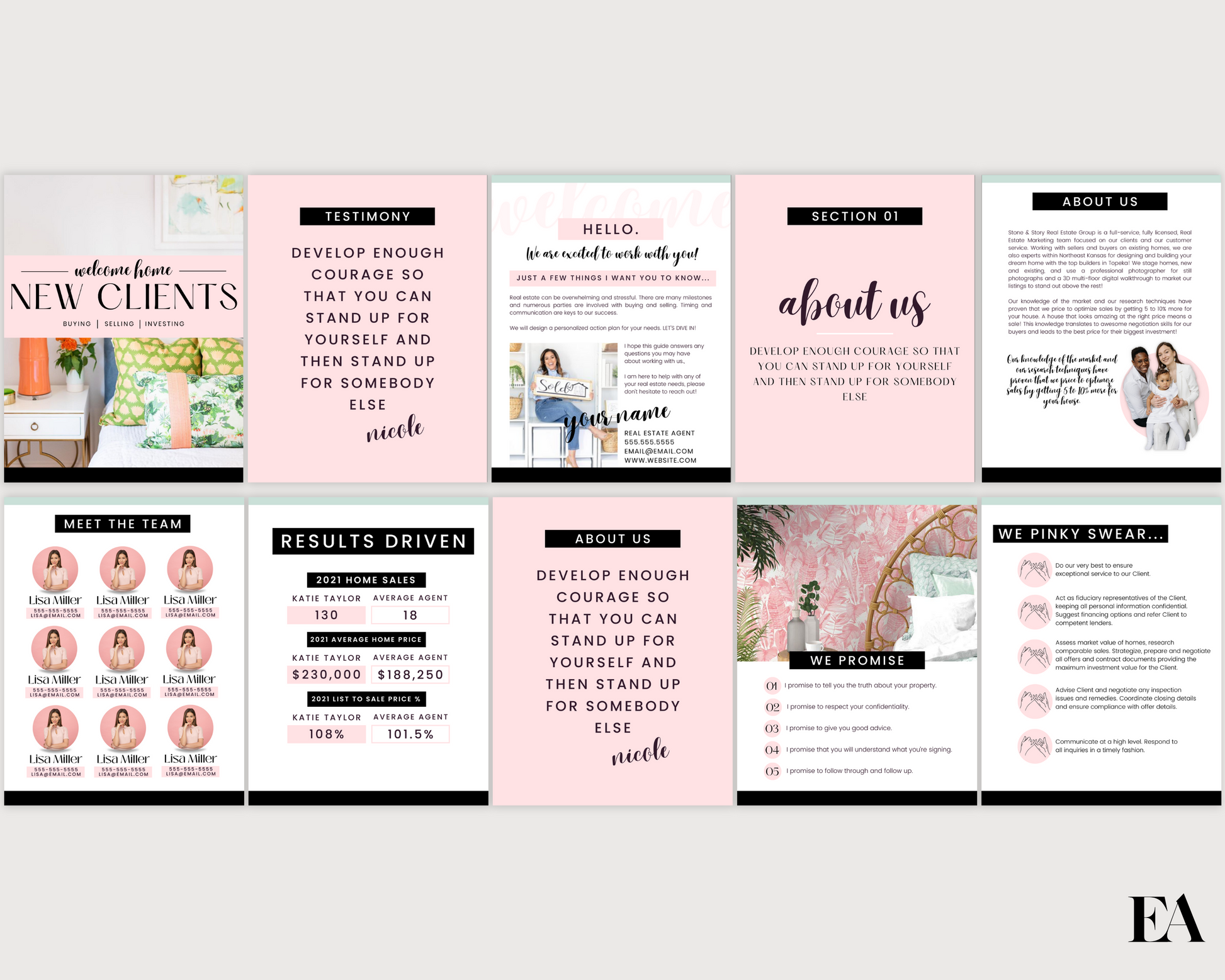 Real Estate Client Onboarding Packet, Real Estate Template, New Client Welcome Packet, Real Estate Flyer, Home Buyer Packet, Canva Template 