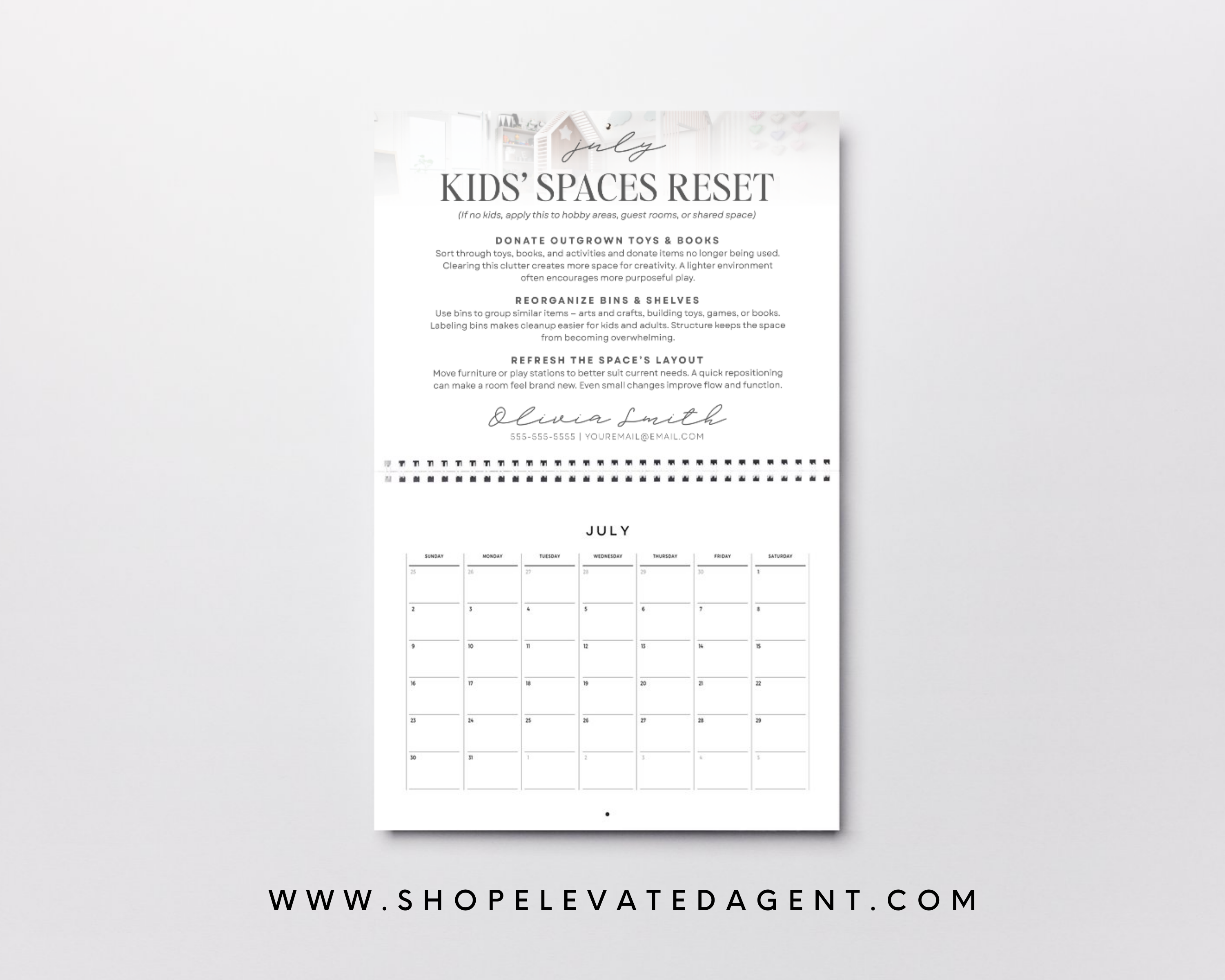 Home Organization Calendar 1