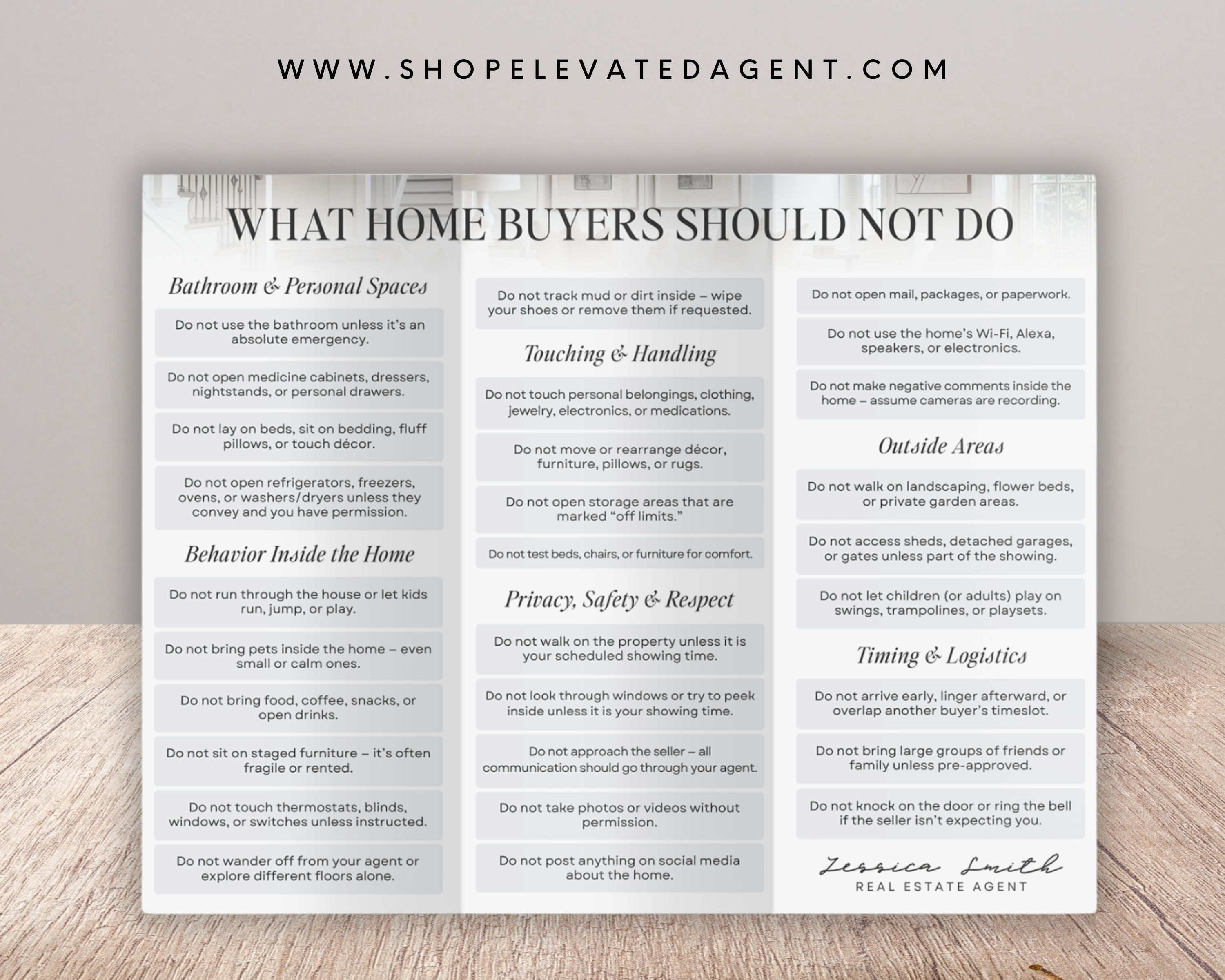 House-Hunting Etiquette Trifold Brochure