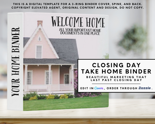 Realtor Closing Gift, Home Binder, Real Estate Client Closing Guide, Home Buyer Packet, Client Exit Packet, Real Estate Template, Canva