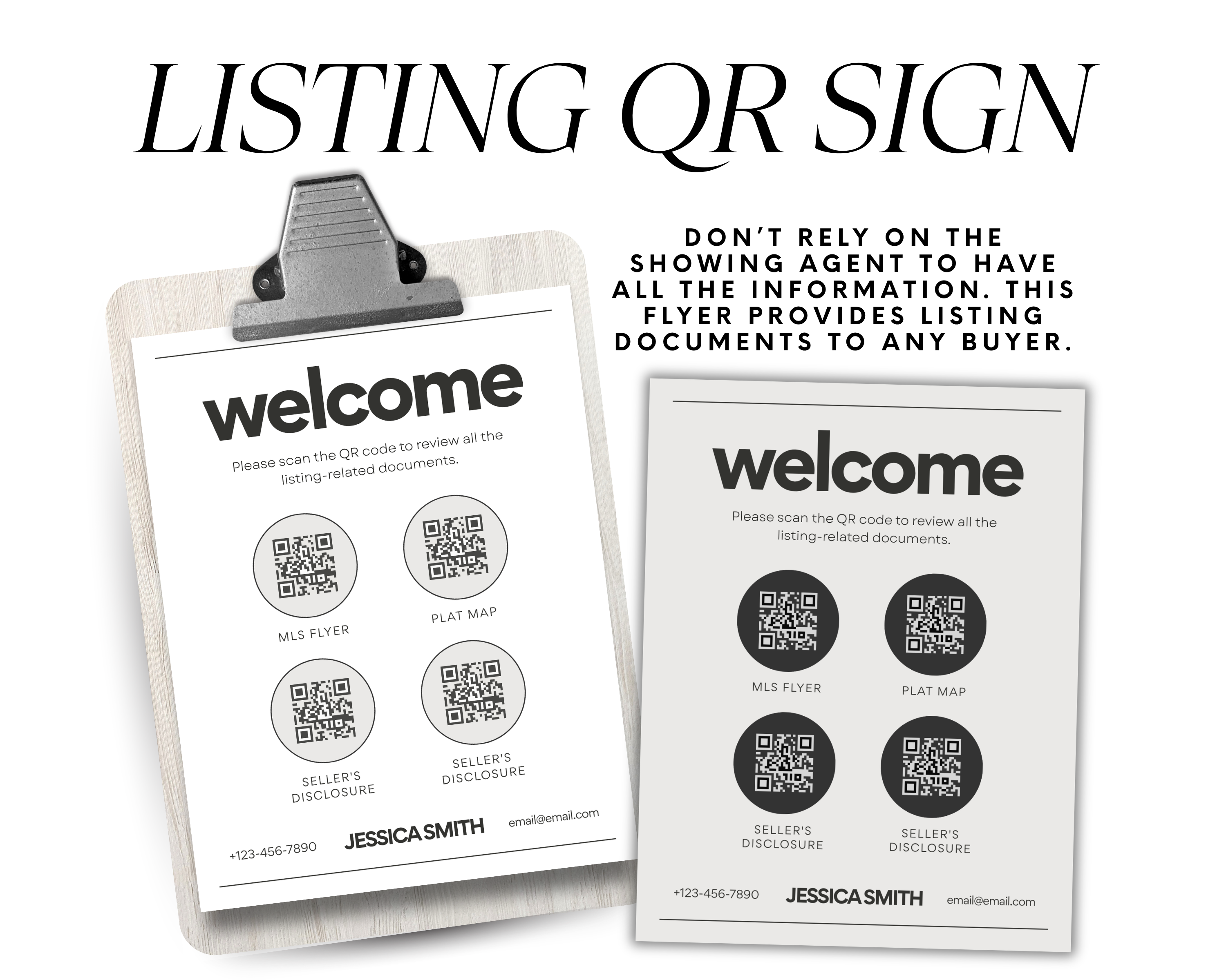 Real Estate Listing QR sign Flyer 2 – Elevated Agent
