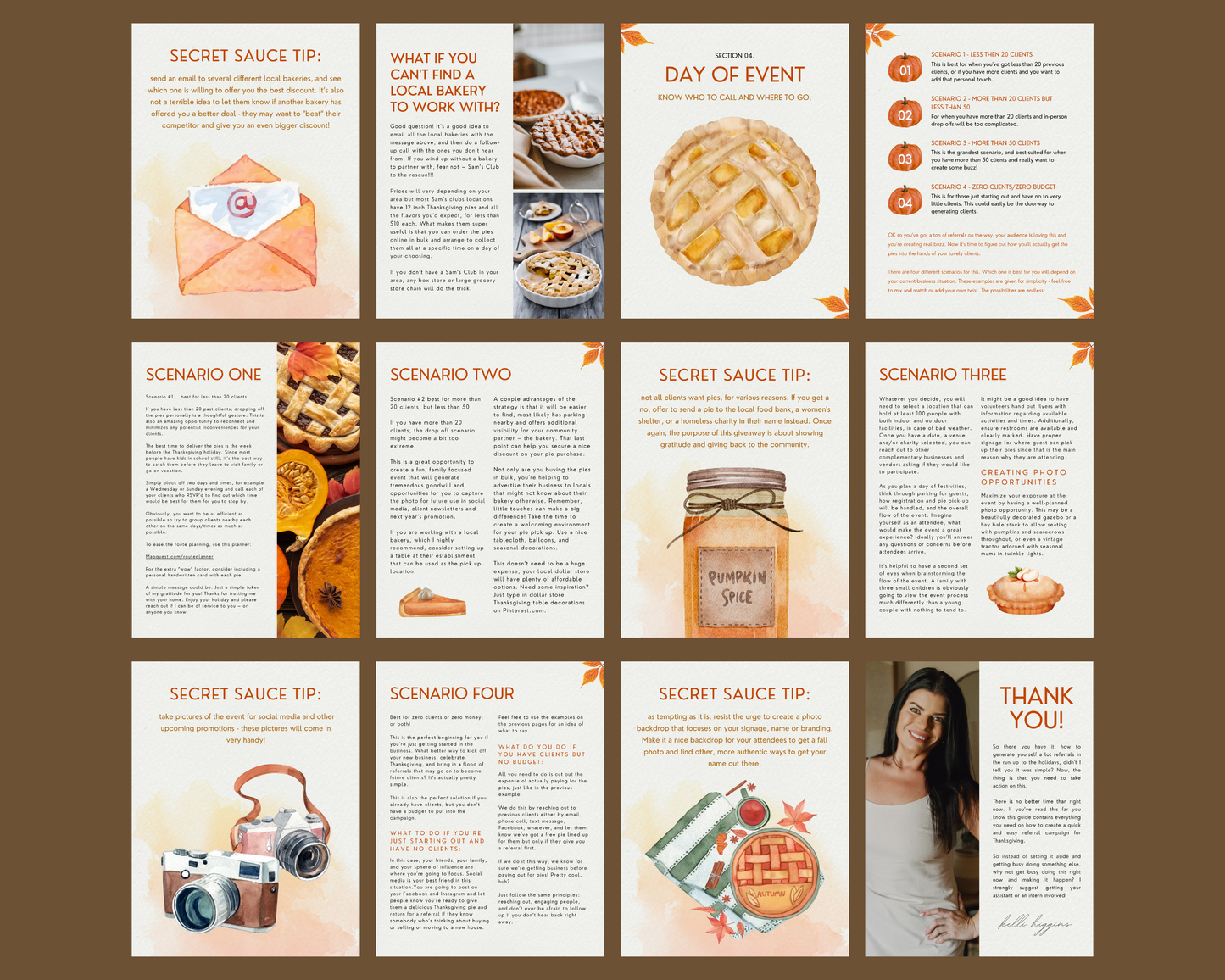 Thanksgiving Pie Give-A-Way Event Bundle 3- Real Estate Event Templates