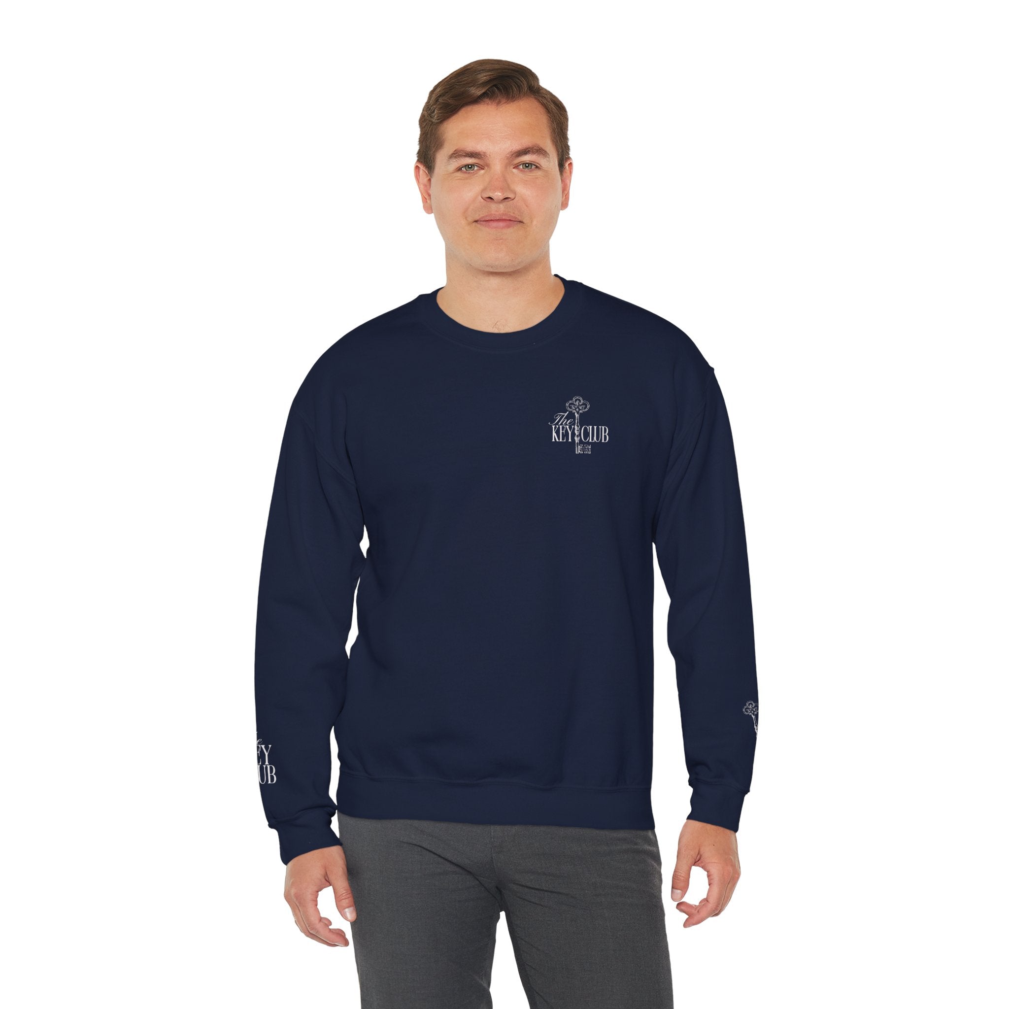 Key Club Vintage Key Crewneck Sweatshirt With Sleeves