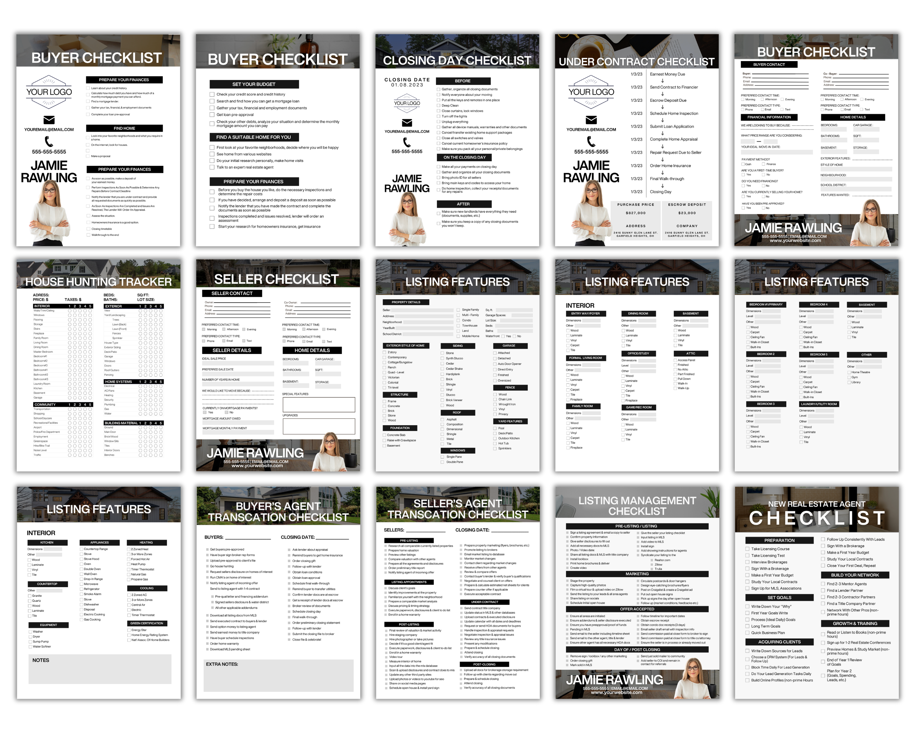 Real Estate Checklist Bundle - Classic Design Style