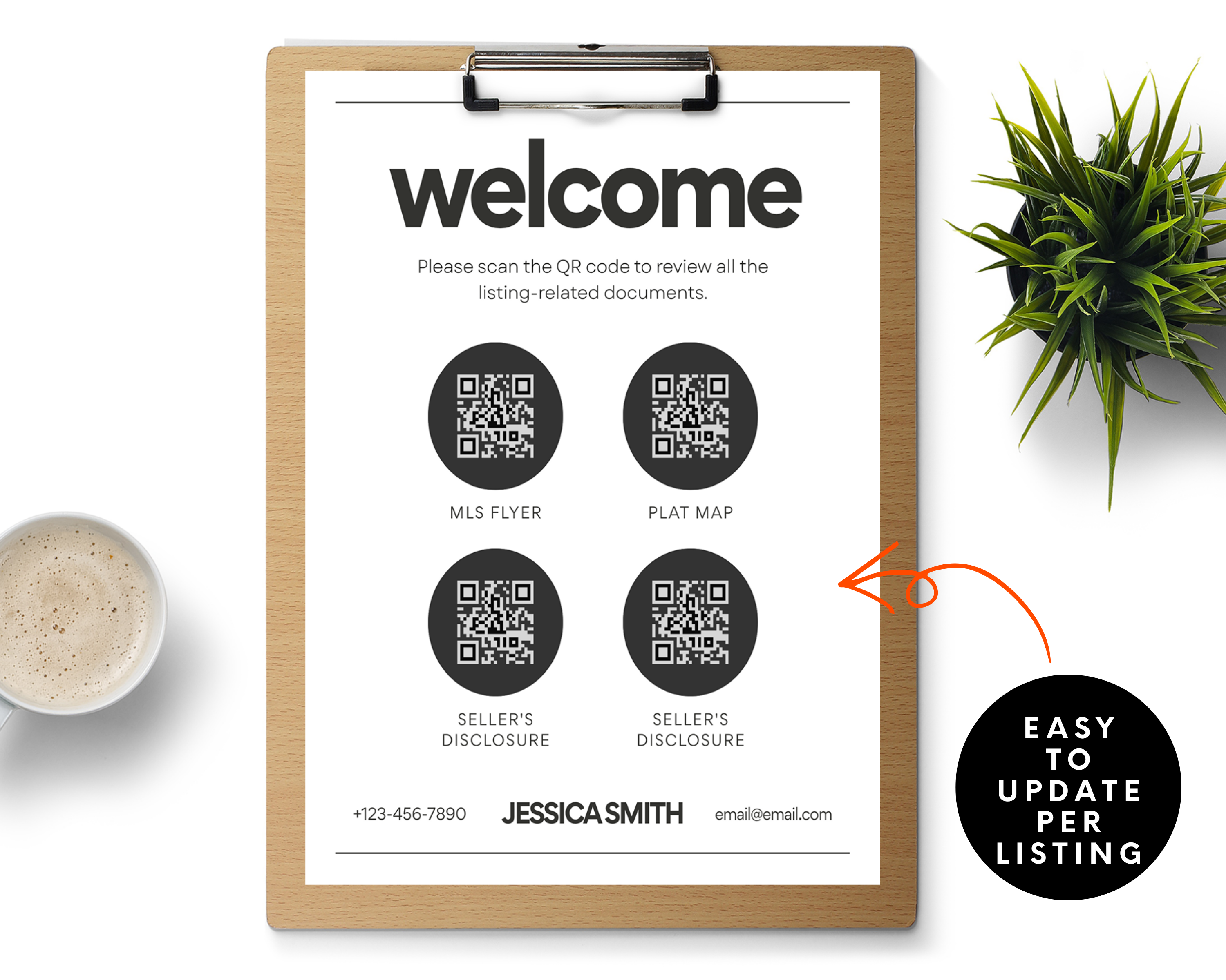 Real Estate Listing QR sign set 2