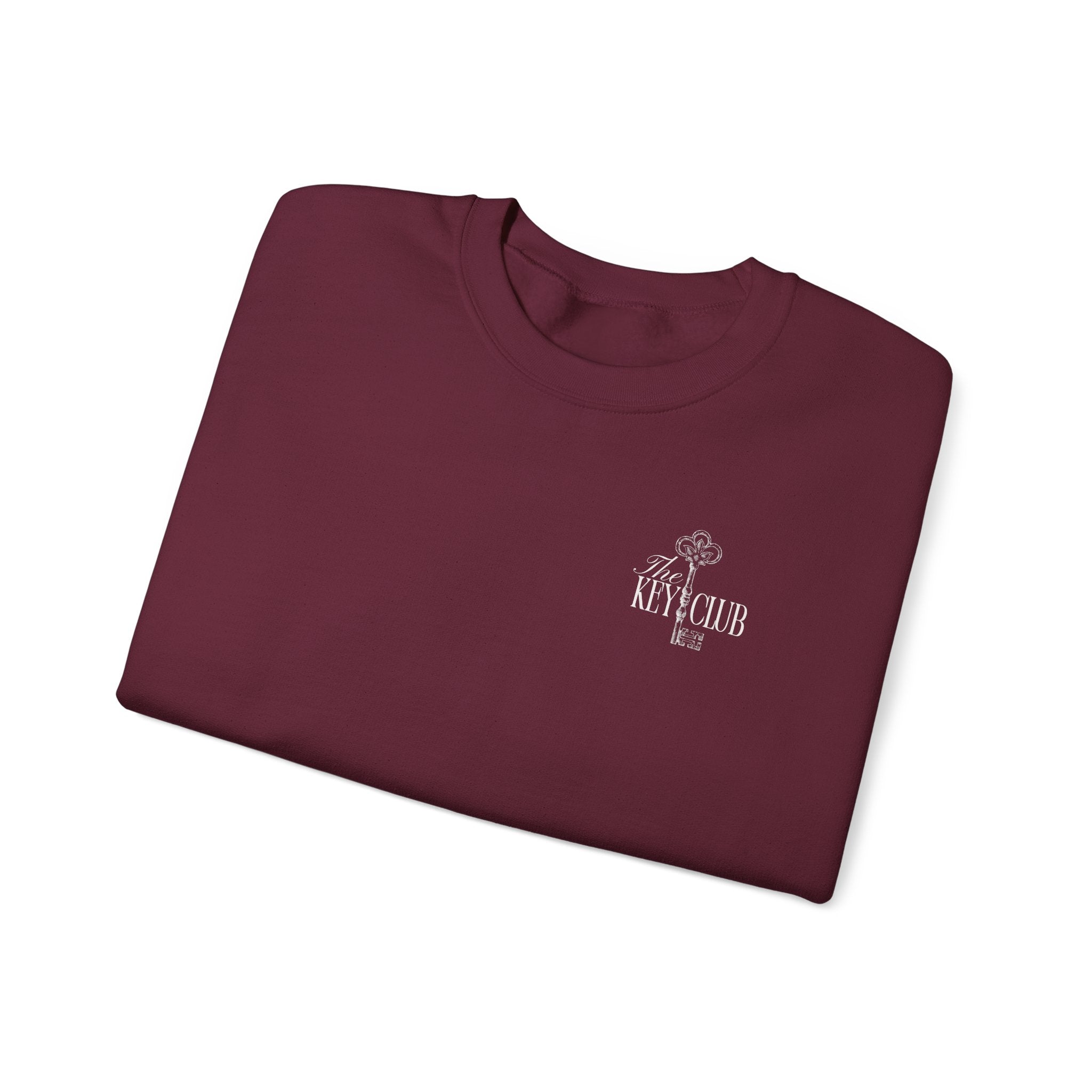 Key Club Vintage Key Crewneck Sweatshirt With Sleeves