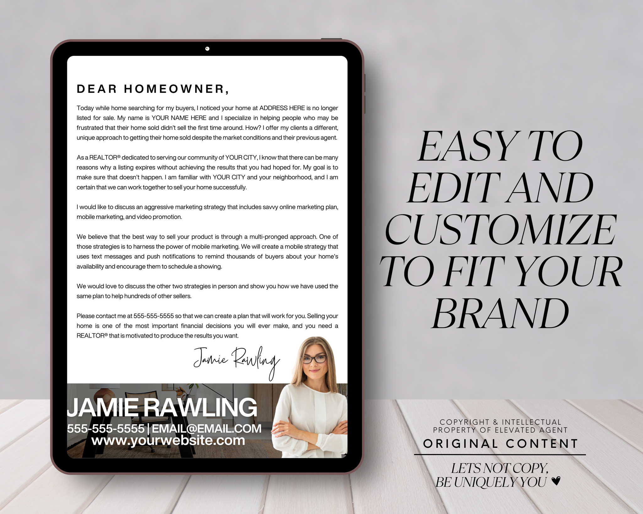 Expired Listing Letter - Classic Design Style – Elevated Agent