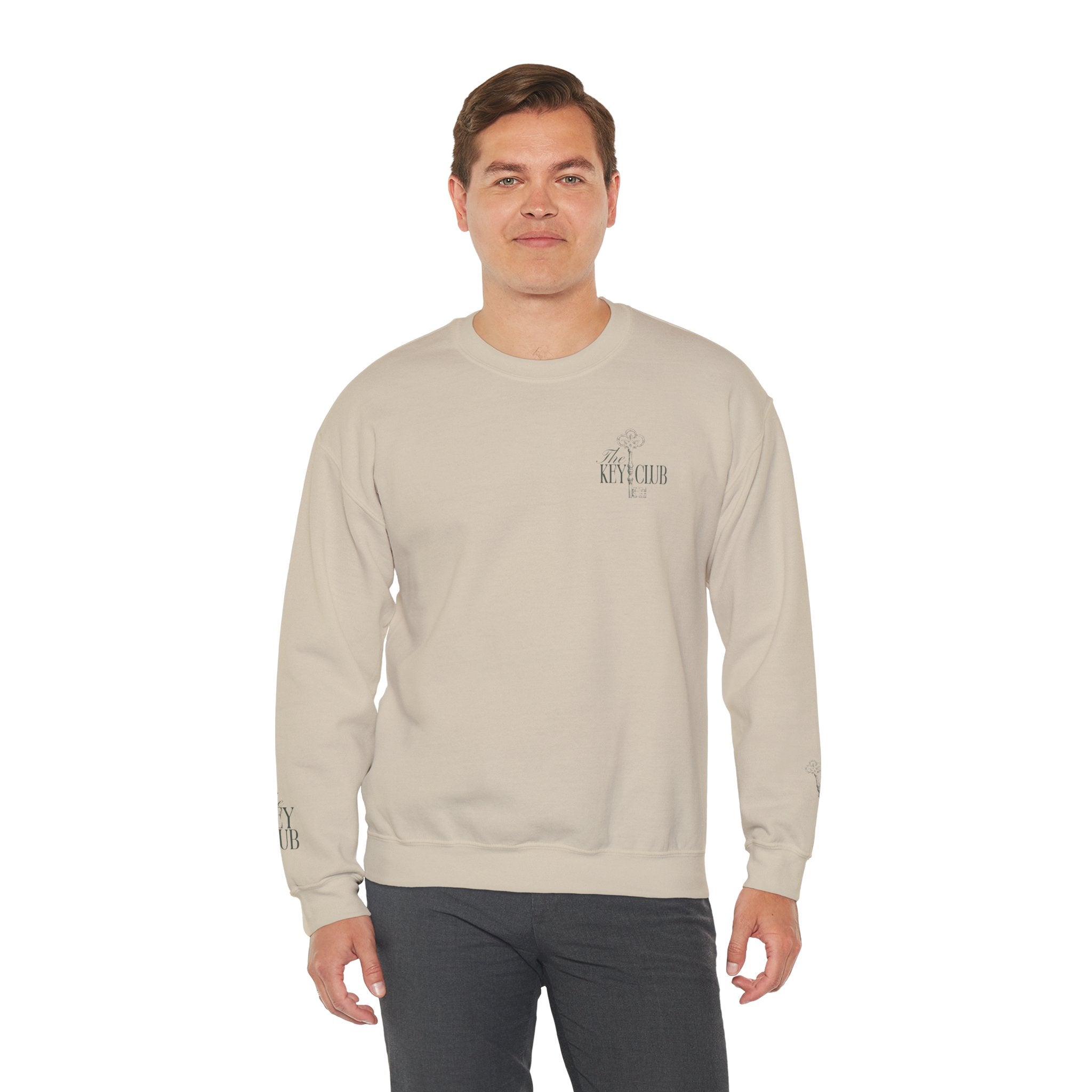 Key Club Vintage Key Crewneck Sweatshirt With Sleeves