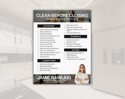 Classic Cleaning Before Closing Checklist