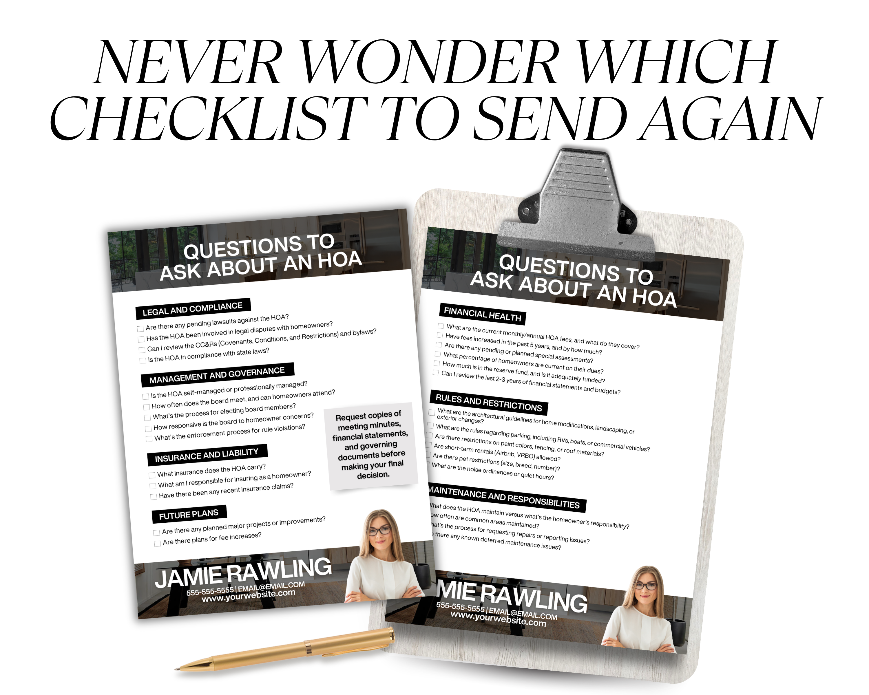 Real Estate Checklist Bundle - Classic Design Style