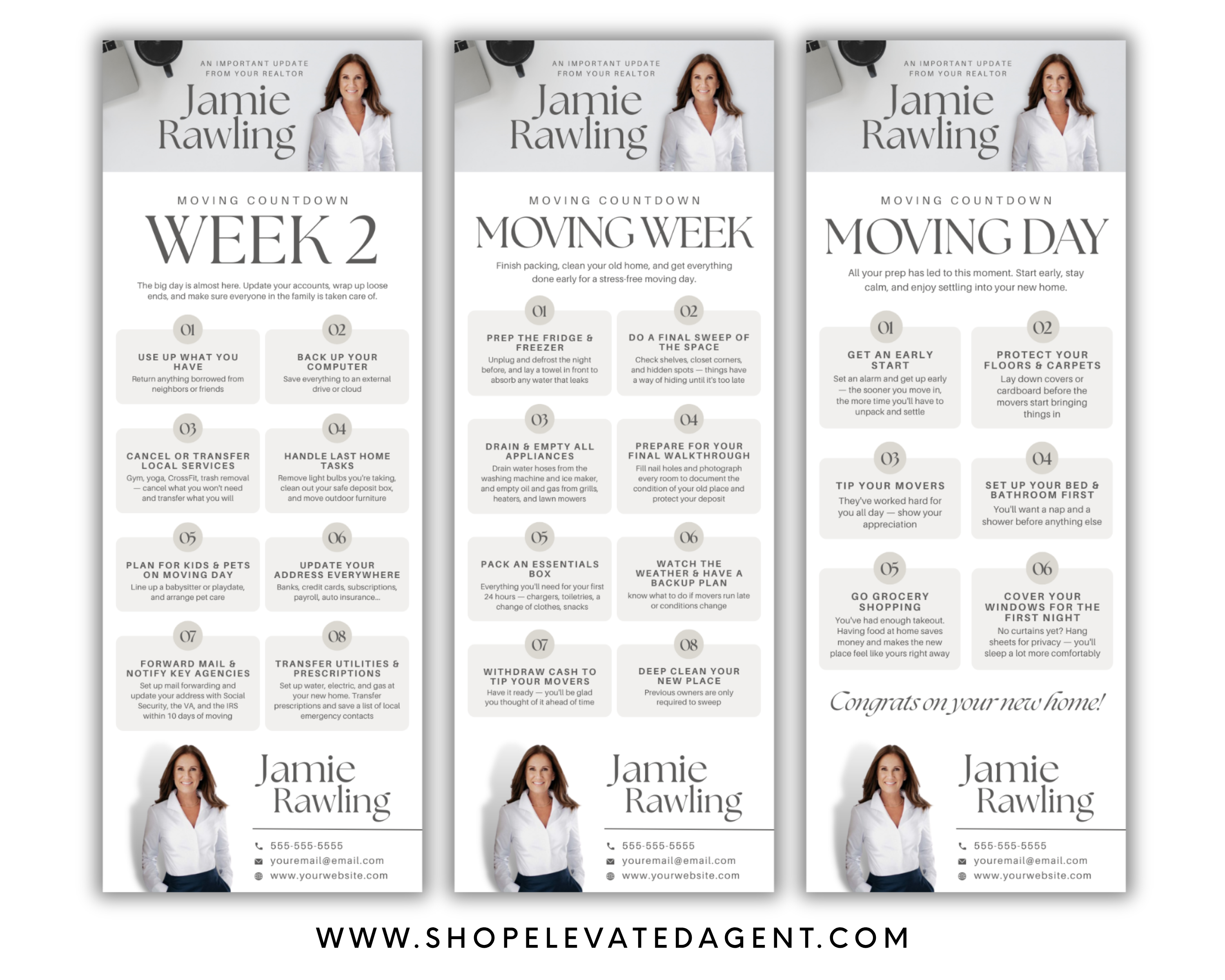 Moving Checklist email drip campaign - Peaceful Design Style