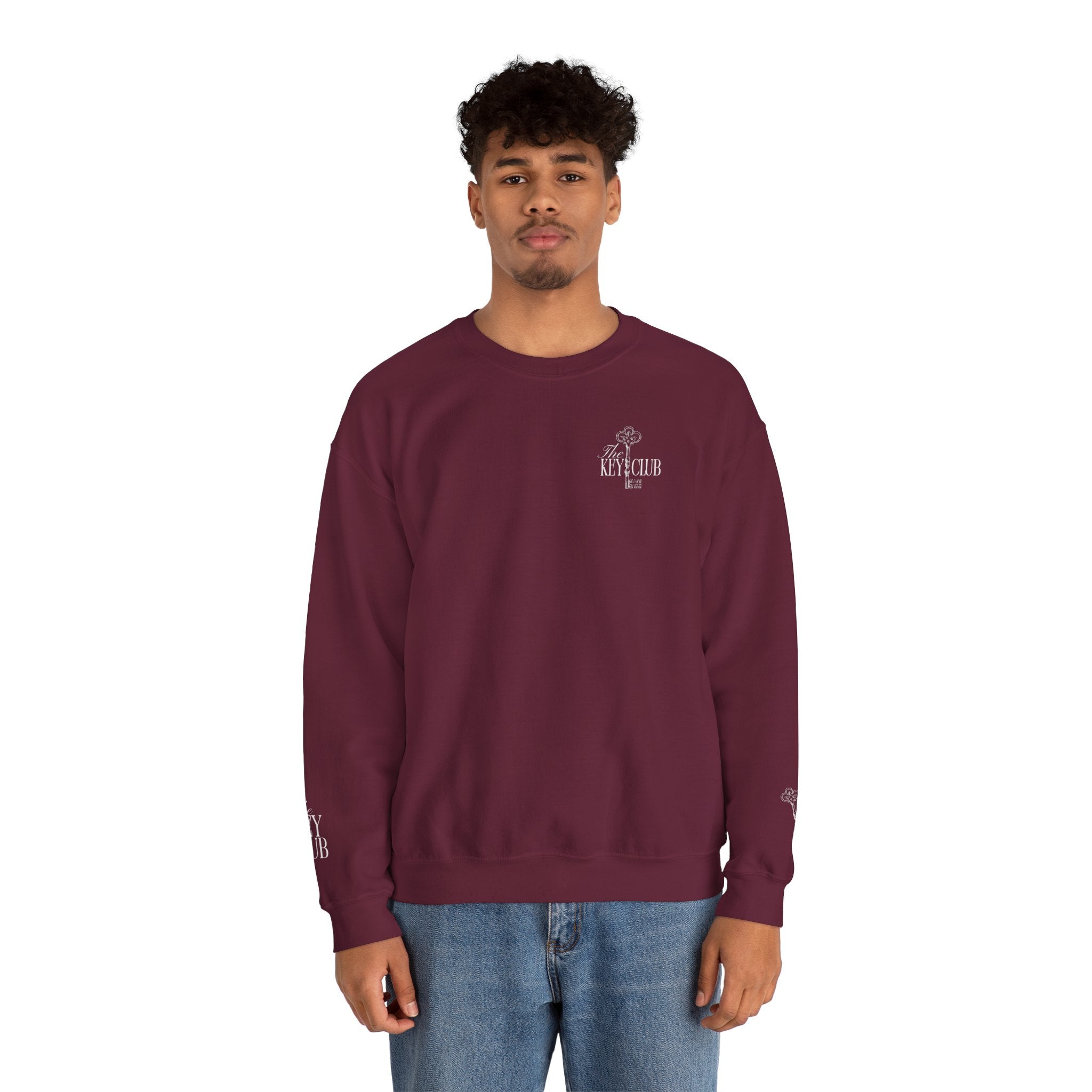 Key Club Vintage Key Crewneck Sweatshirt With Sleeves