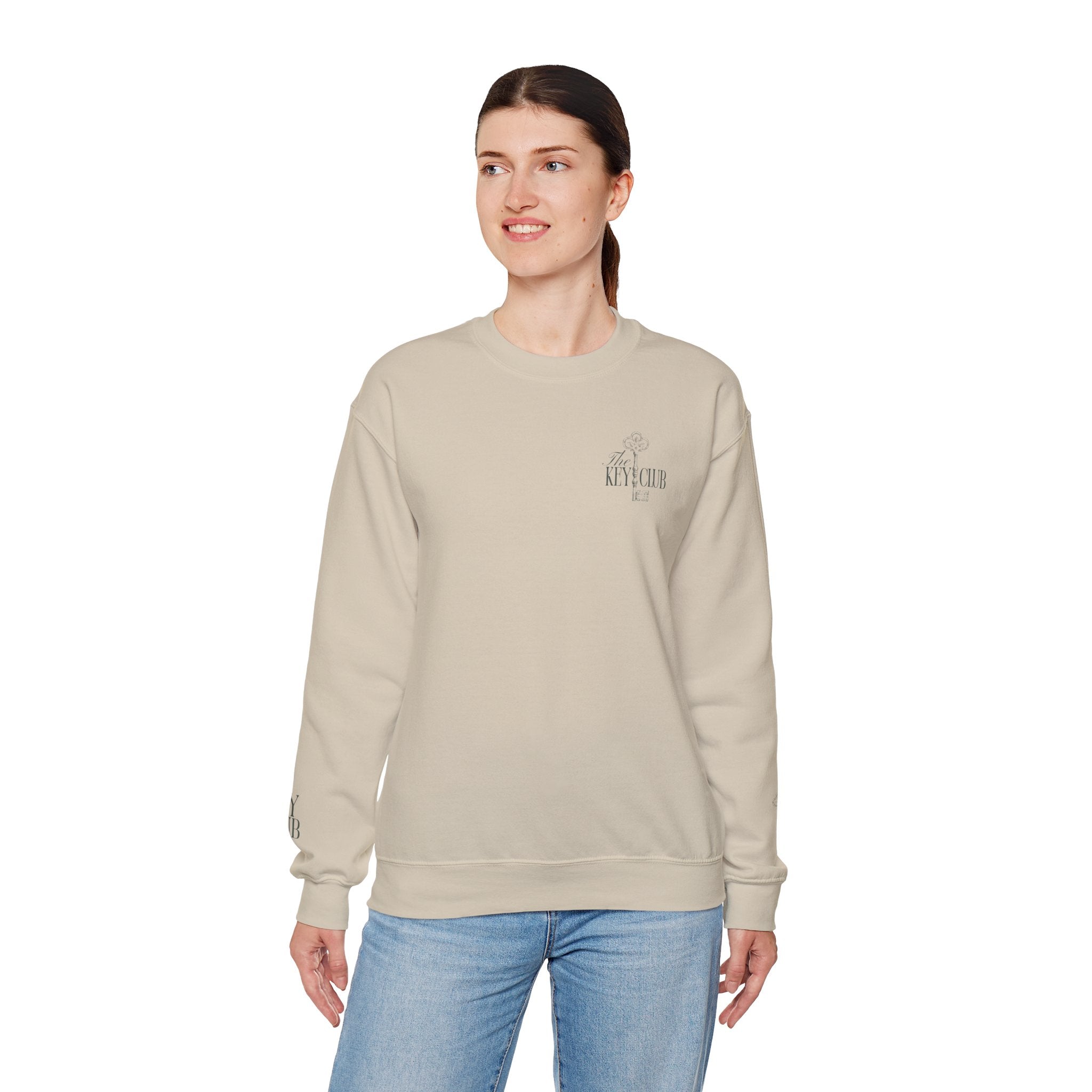 Key Club Vintage Key Crewneck Sweatshirt With Sleeves
