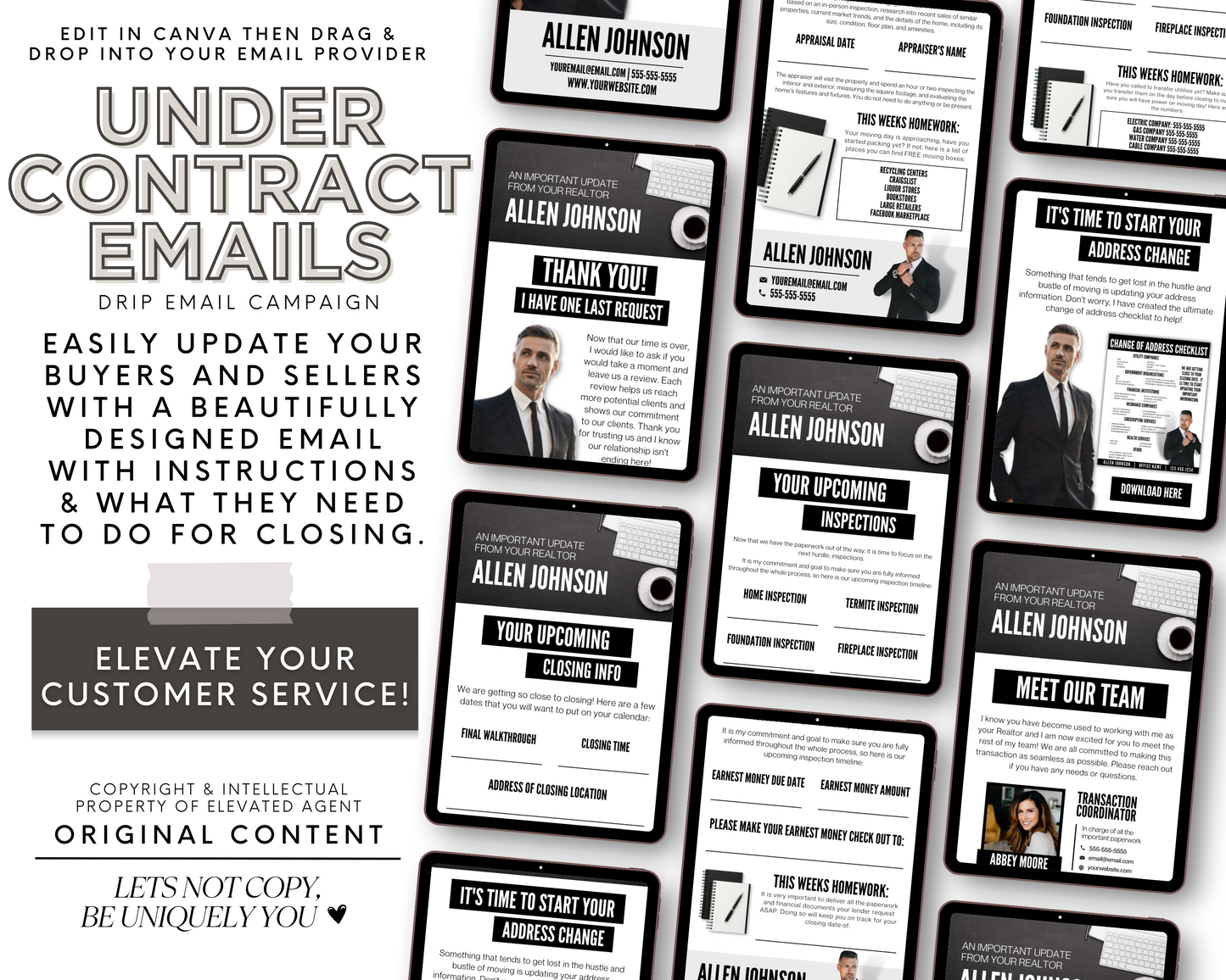 Under Contract Email Drip Minimal Design Style - Real Estate Email Marketing