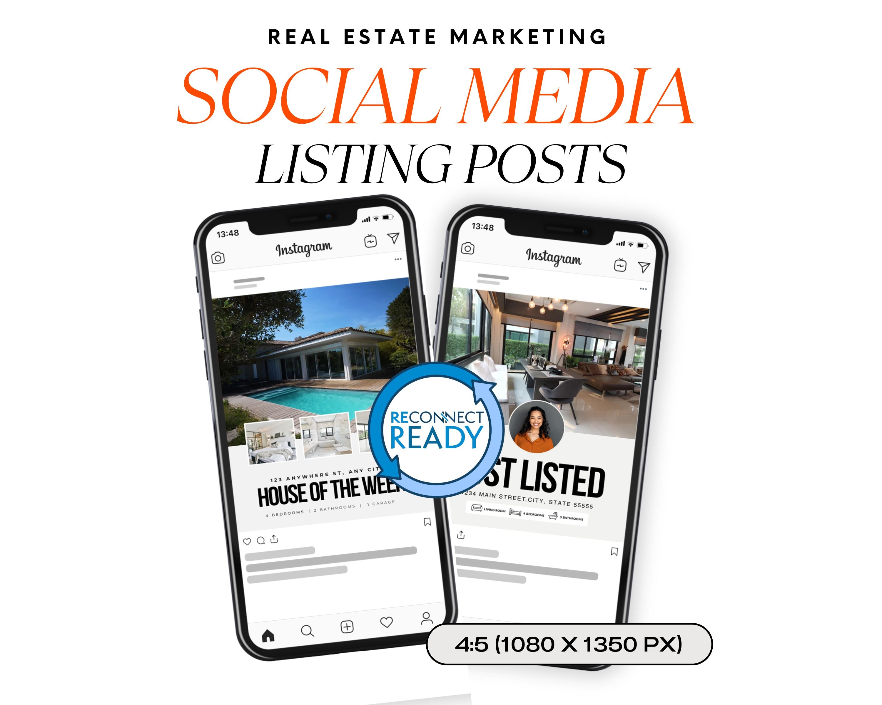 Social Media Listing Posts 1 - Minimal Design Style – Elevated Agent