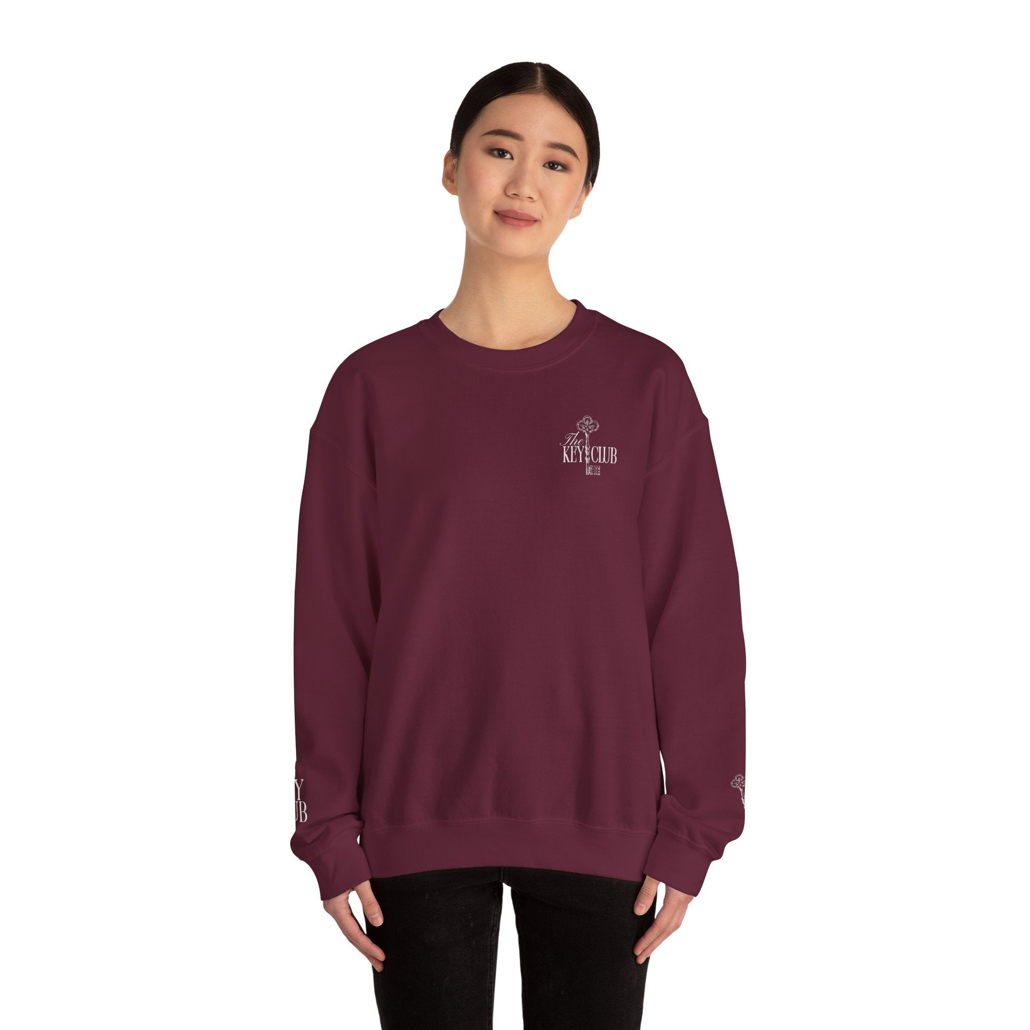 Key Club Vintage Key Crewneck Sweatshirt With Sleeves