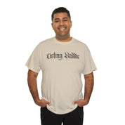 Listing Baddie Gothic Script White T-Shirt