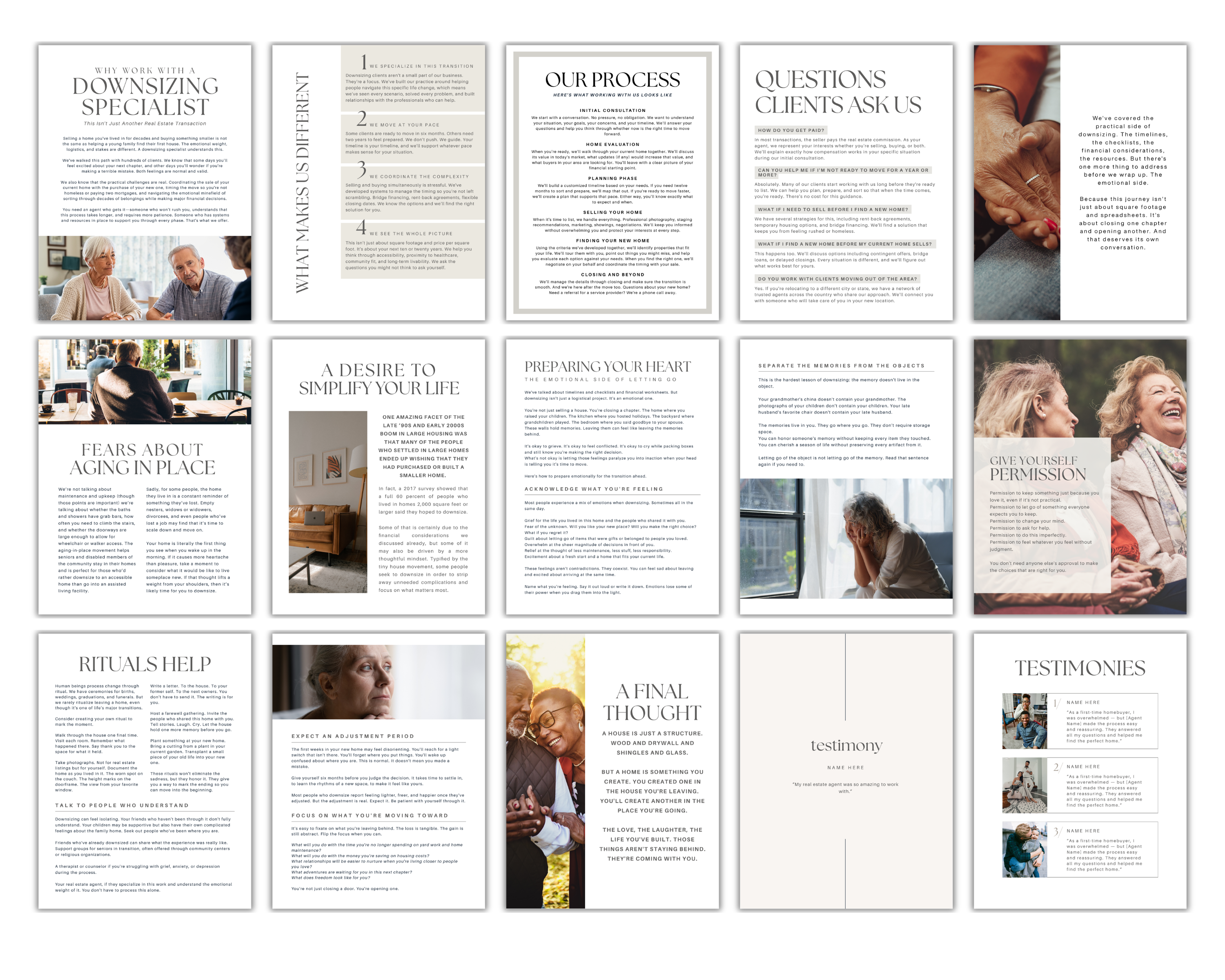 Downsizing Guide - Peaceful Design Style - Real Estate Templates