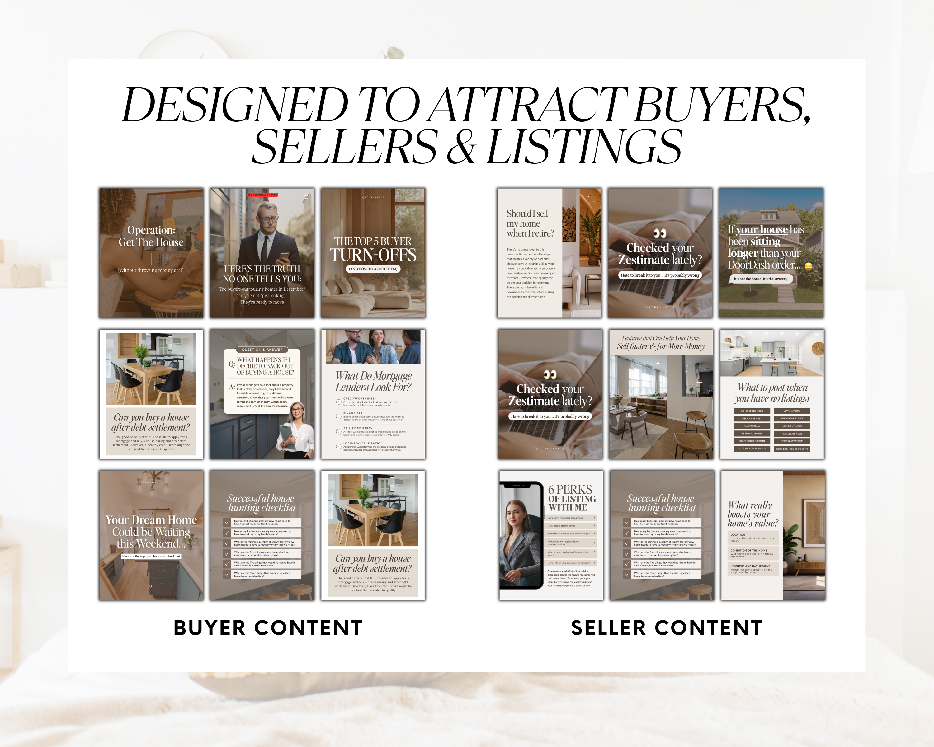 Social Media Posts Bundle - Natural Design Style Volume 2