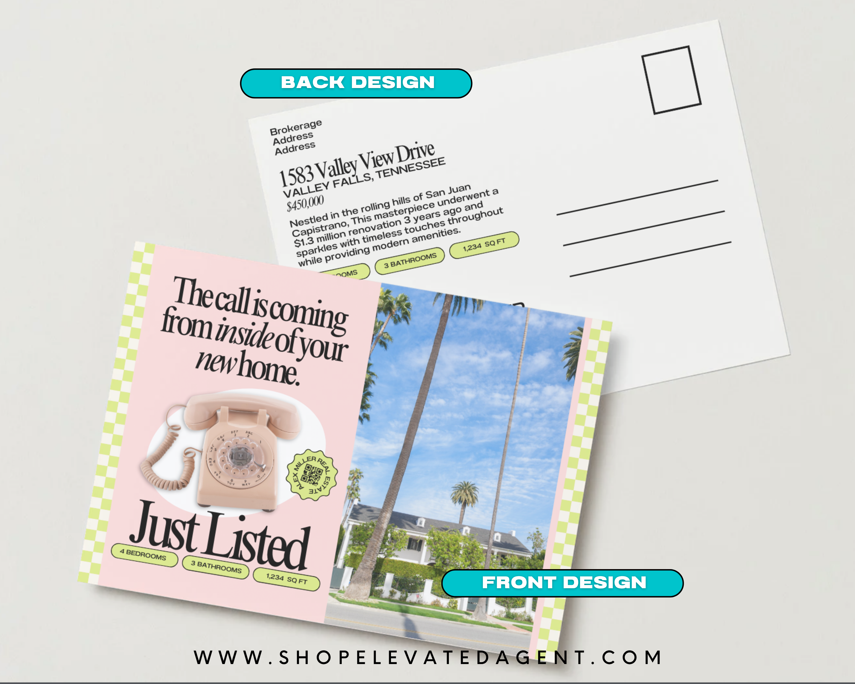 Just Listed Postcard Set 1