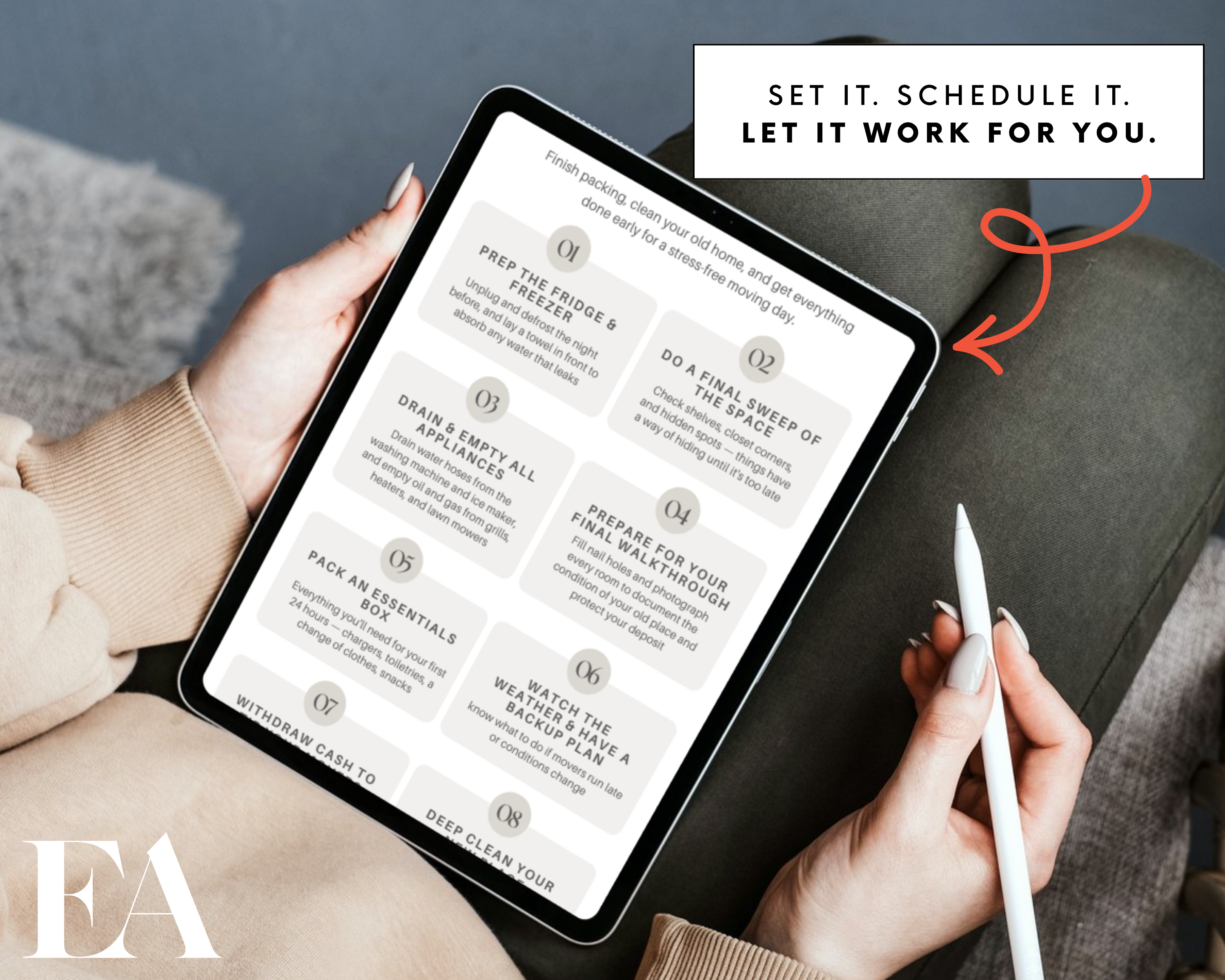 Moving Checklist email drip campaign - Peaceful Design Style