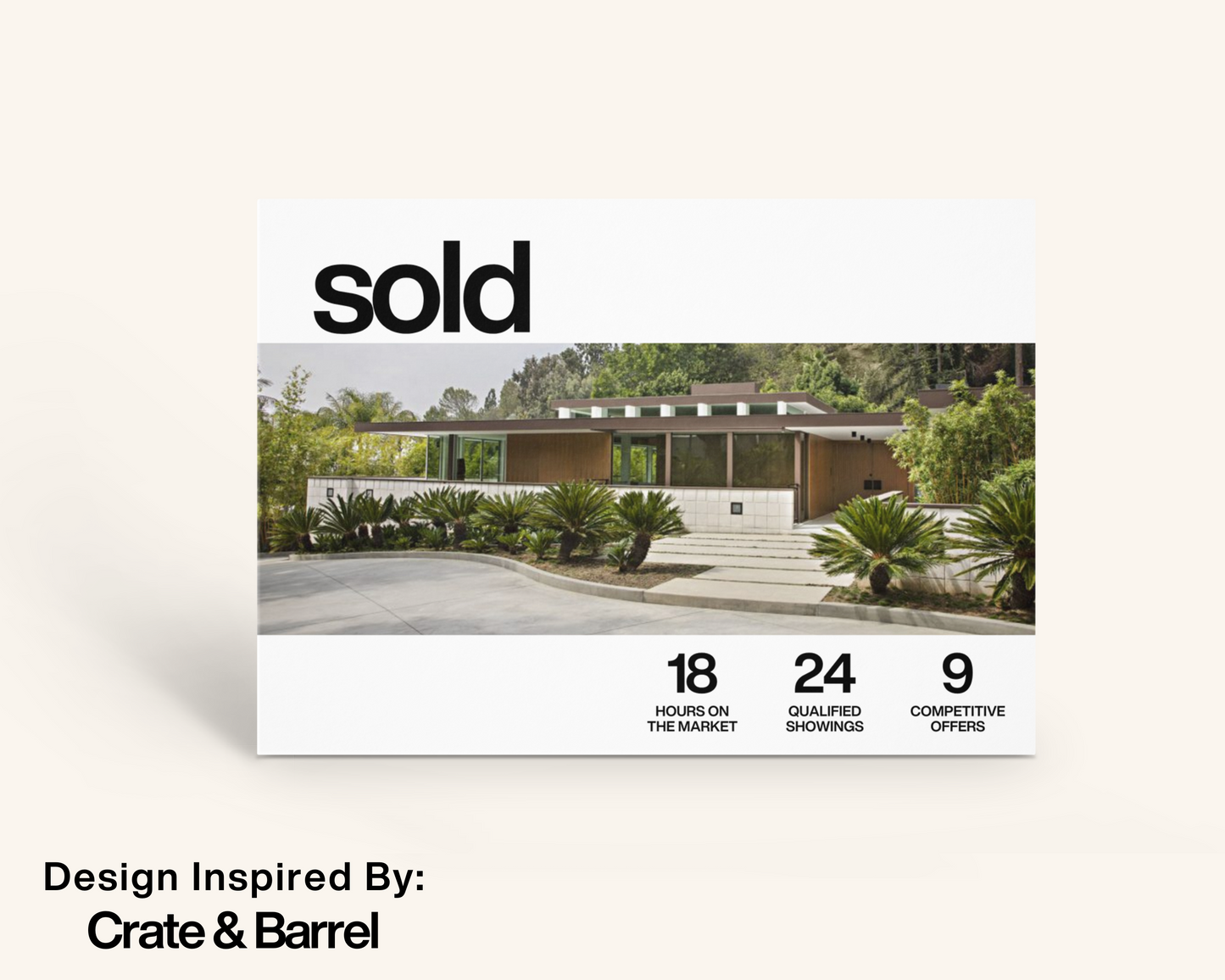 Just Sold Postcard for Real Estate Agents Sold Postcard Realtors Postcard Hello Neighbor Postcard Real Estate Farming Postcard Template