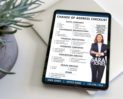 Real Estate Template Change of Address Checklist Template