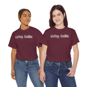 Listing Baddie Gothic Script White T-Shirt