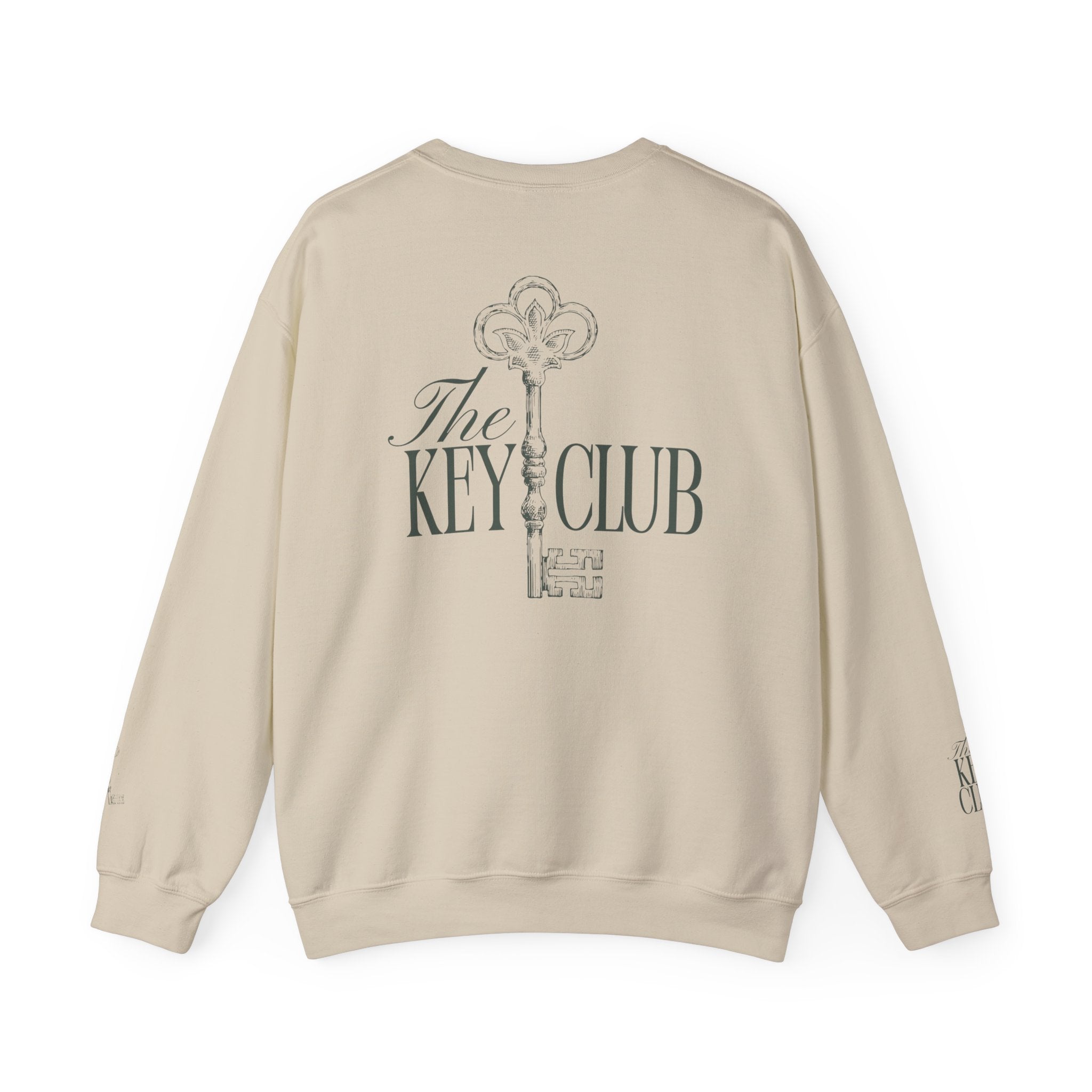 Key Club Vintage Key Crewneck Sweatshirt With Sleeves