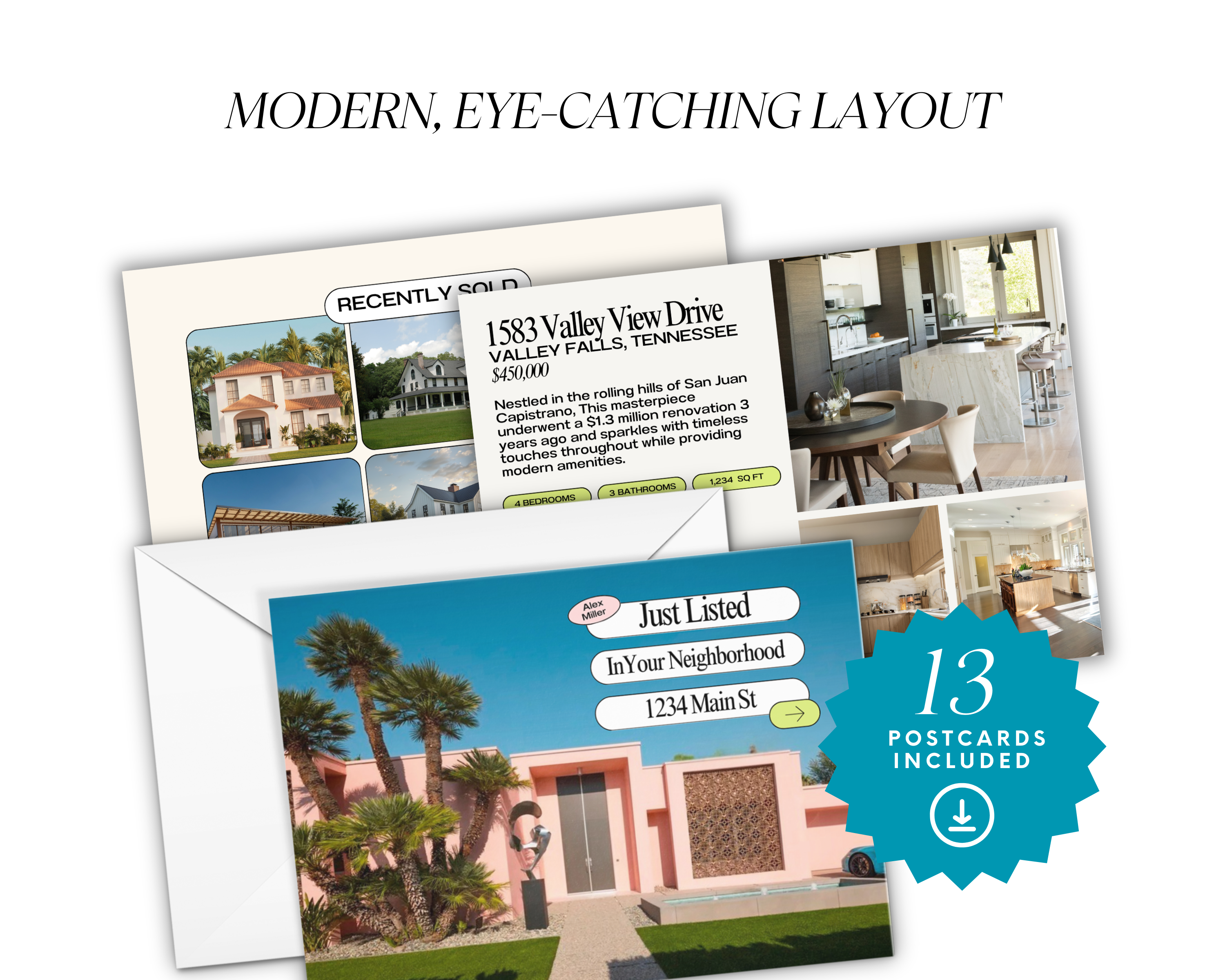 Just Listed Postcard Set 1