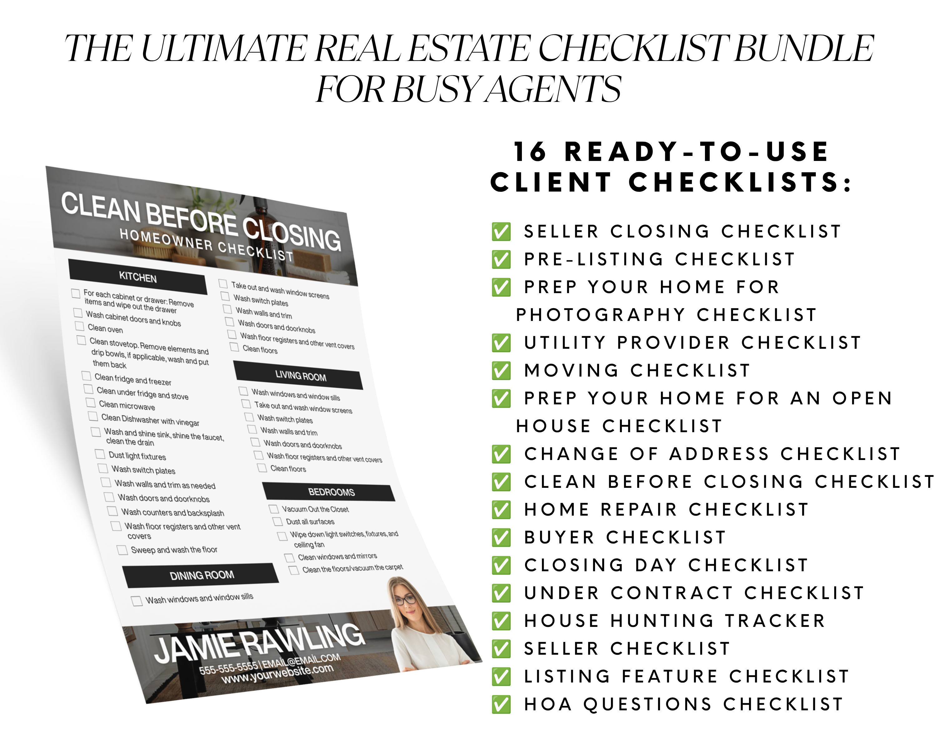 Real Estate Checklist Bundle - Classic Design Style