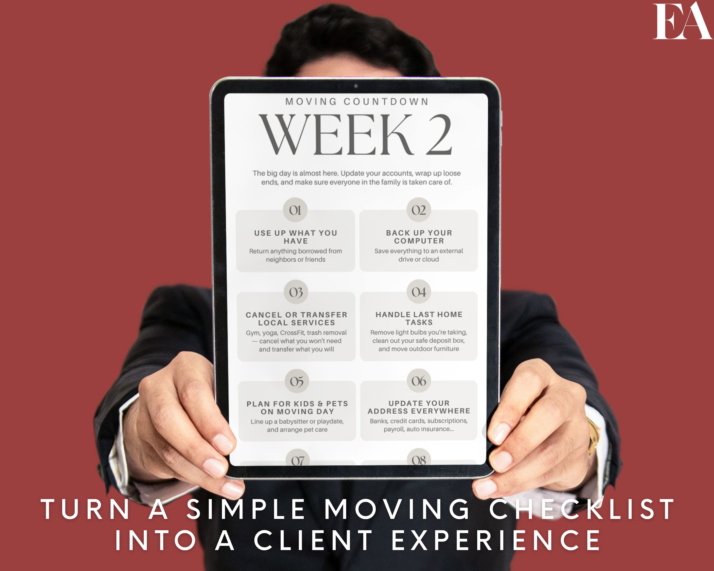 Moving Checklist email drip campaign - Peaceful Design Style