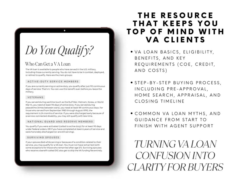 Real Estate VA Homebuyer Guide Template - Veterans Affairs