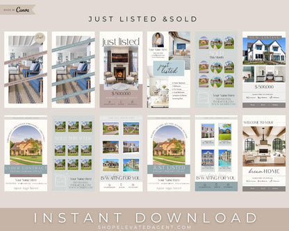 Real Estate Template – 100 Modern Real Estate Story Posts