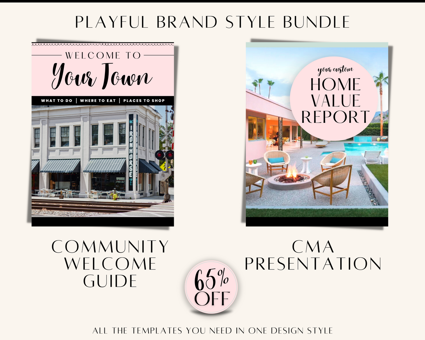 Pink Real Estate Templates Playful Bundle 1