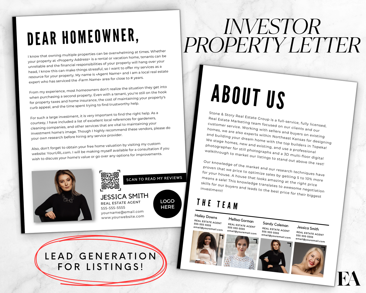 Investor Property Letter Real Estate Template Minimal Brand Style
