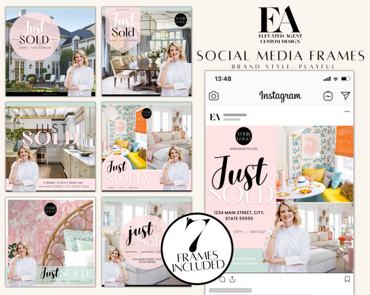 Social Media Frames - Playful Brand Style