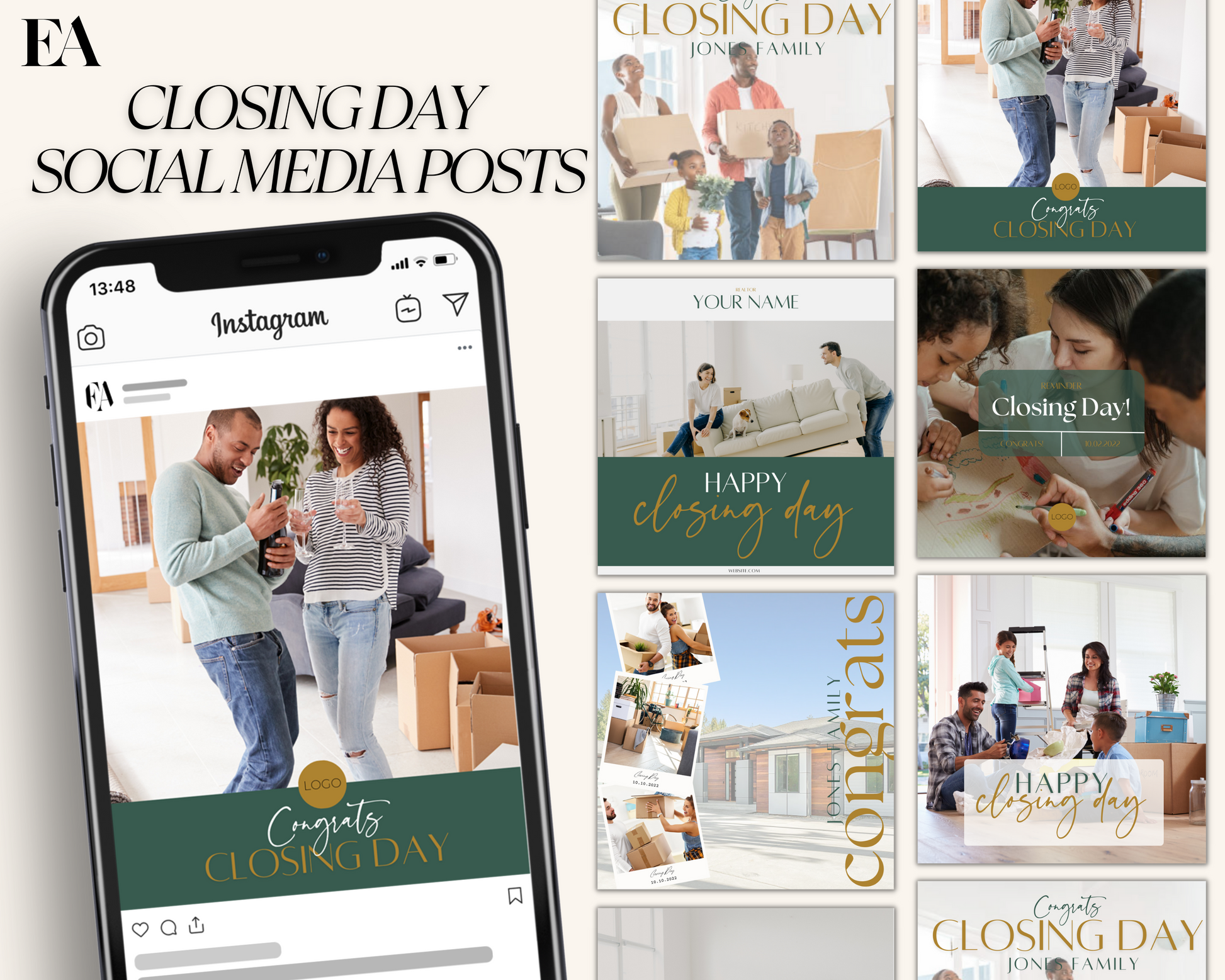 Real Estate Template – Closing Day Social Post 