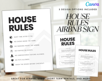 Real Estate Template – Airbnb House Rules Sign
