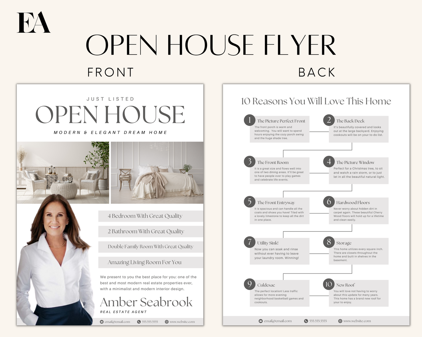 Open House Flyer - Peaceful Brand