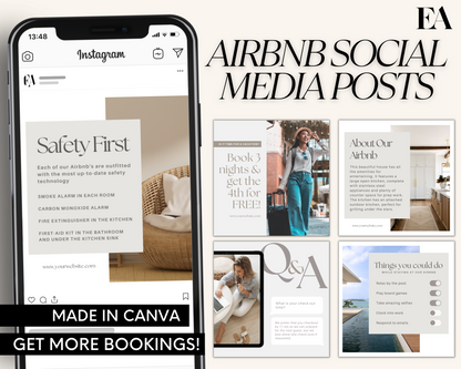 Real Estate Template – Peaceful Airbnb Social Media Posts