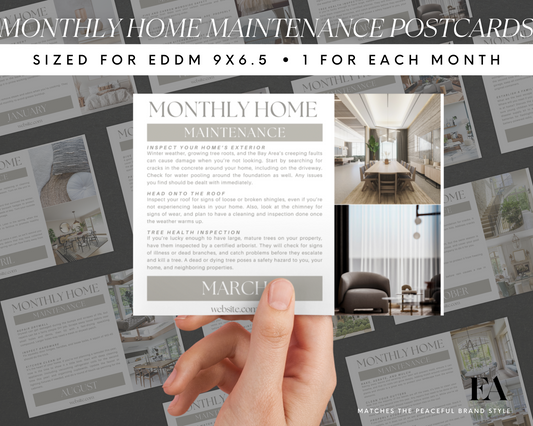 Real Estate Template – Home Maintenance Postcards - EDDM Peaceful Brand