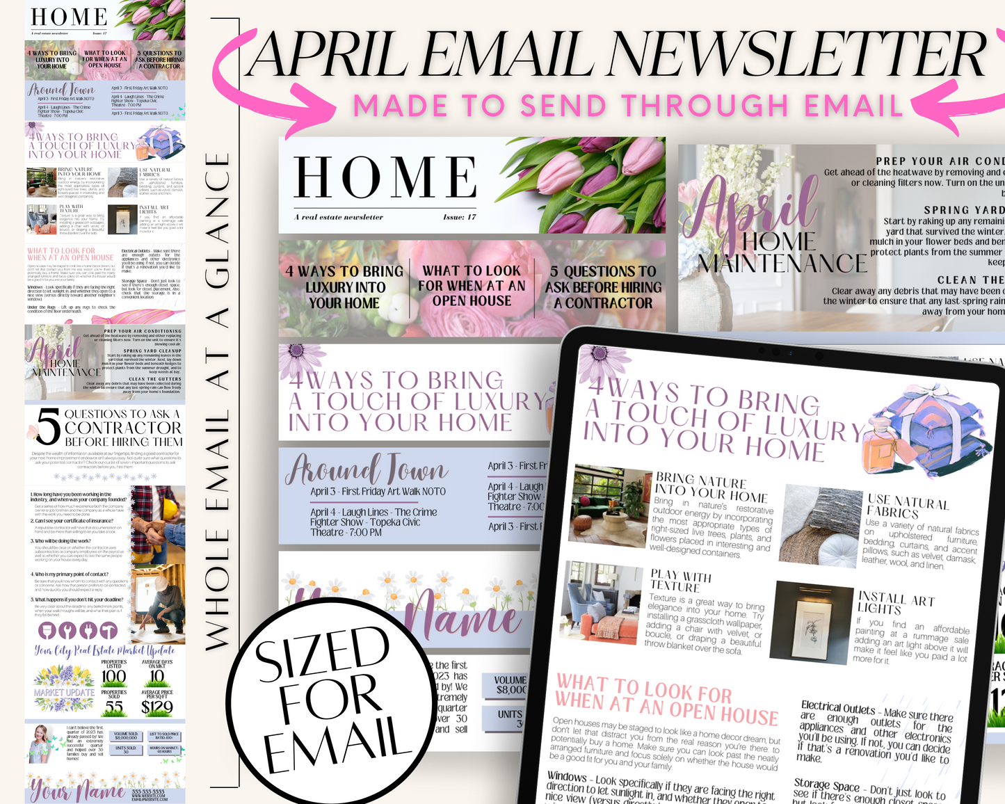 April Email Newsletter - Real Estate Templates
