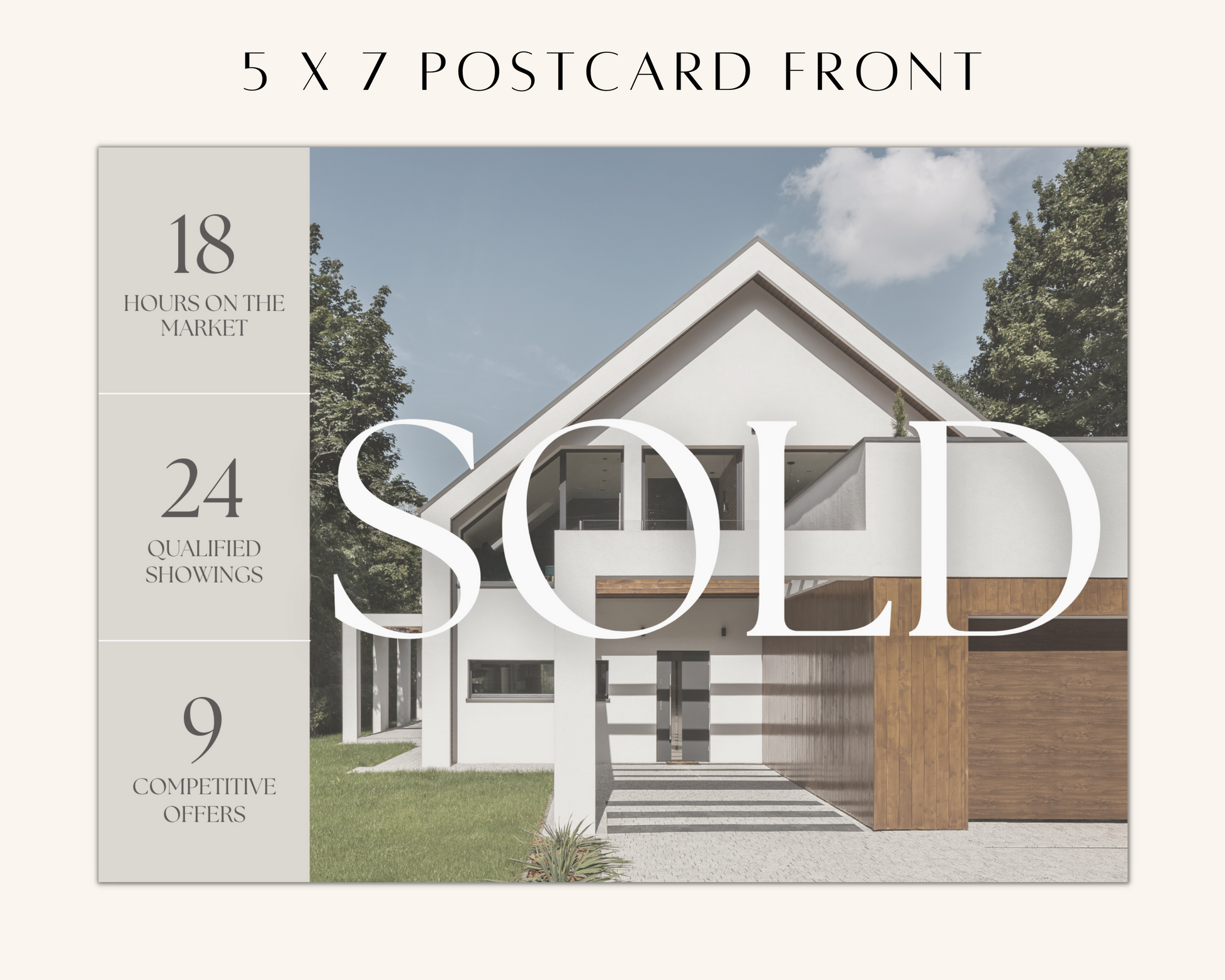 Real Estate Template – Sold Postcard - Peaceful Brand Style