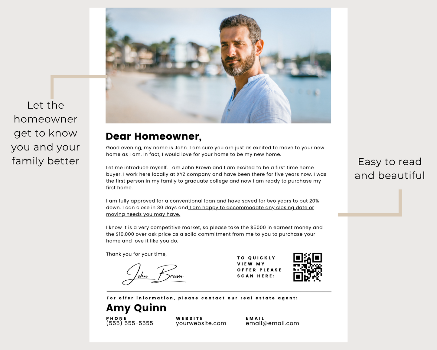Home Buyer Letter Template - Modern Brand Style