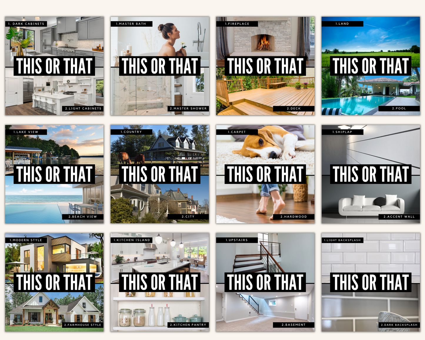 Real Estate Social Media Template for This or That Social Media Post Real Estate Opt-in Template for Instagram Real Estate Post Template 