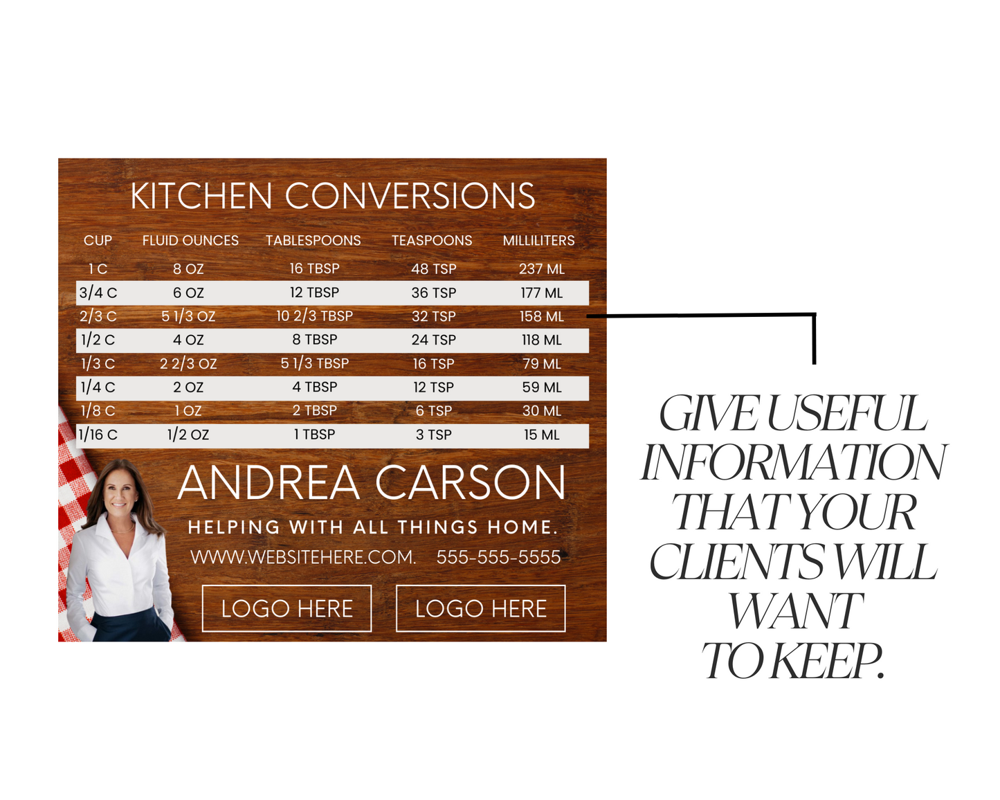 Real Estate Template – Promo Magnet with Kitchen Conversions 11