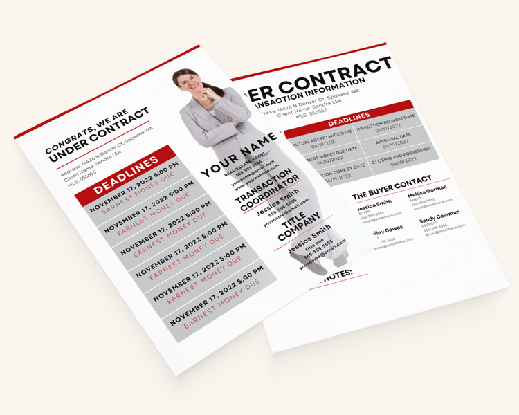 Keller Williams Transaction Summary Flyer Real Estate Template