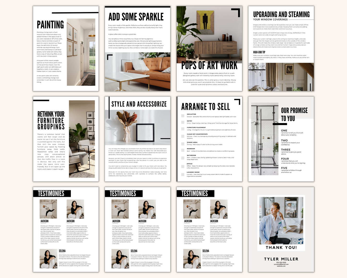 Real Estate Template for Staging Real Estate Template for Sellers Real Estate Stage Your Home Template for Furniture Staging Guide