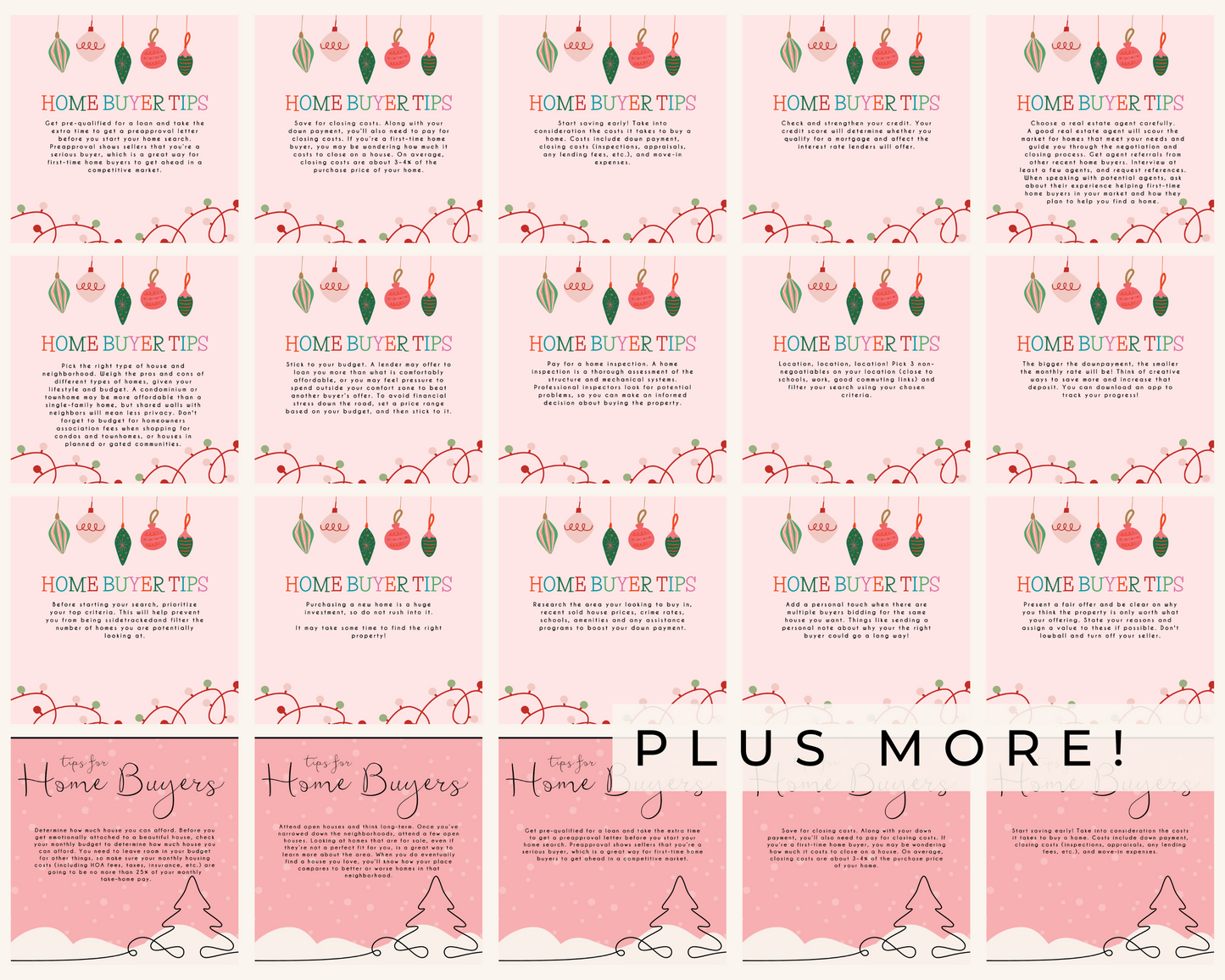 Real Estate Buyer and Seller Tips - Pink Holiday Edition